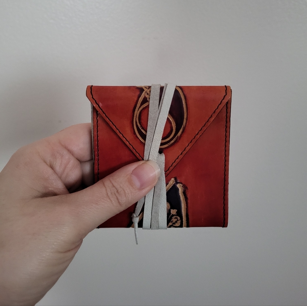 Piero Capecchi of Florence Italian Leather Square Pouch/Coin Purse - Picture 9 of 9